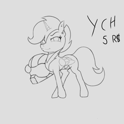 Size: 1122x1122 | Tagged: safe, derpibooru import, apple bloom, scootaloo, sweetie belle, alicorn, pony, commission, cute, cutie mark crusaders, drawing, horn, wings, ych example, your character here