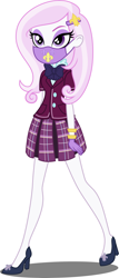 Size: 2000x4686 | Tagged: safe, artist:brokenadam, derpibooru import, fleur-de-lis, equestria girls, clothes, coronavirus, covid-19, crystal prep, crystal prep academy, crystal prep academy uniform, crystal prep shadowbolts, face mask, gloves, high heels, mask, school uniform, shoes, simple background, solo, white background