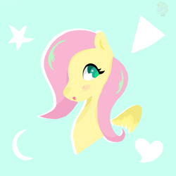 Size: 1073x1073 | Tagged: safe, derpibooru import, fluttershy, bat pony, pegasus, bat ponified, colored, cute, flutterbat, icon, race swap, shyabates, shyabetes, wings