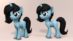 Size: 1920x1080 | Tagged: safe, artist:whiteskypony, derpibooru import, oc, oc:canela, pony, unicorn, 3d, female, mare, solo