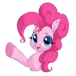 Size: 2500x2500 | Tagged: safe, artist:aquaticvibes, derpibooru import, pinkie pie, earth pony, pony, bust, female, mare, raised hoof, raised leg, simple background, smiling, solo, transparent background