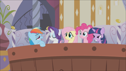 Size: 1920x1080 | Tagged: safe, derpibooru import, screencap, applejack, fluttershy, pinkie pie, rainbow dash, rarity, twilight sparkle, earth pony, pegasus, pony, unicorn, bridle gossip, bath, grin, implied apple bloom, implied applejack, implied zecora, lewd, mane six, offscreen character, open mouth, out of context, pleasure, relaxing, smiling, swimming