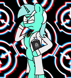 Size: 3023x3351 | Tagged: safe, artist:professorventurer, derpibooru import, lyra heartstrings, bipedal, clothes, dr. bright, l.u.l.s., lab coat, scp foundation, scp-963