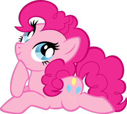 Size: 3078x2769 | Tagged: safe, derpibooru import, part of a set, pinkie pie, earth pony, pony, g4, .svg available, female, lying down, mare, official, simple background, solo, stock vector, svg, transparent background, vector