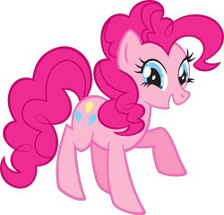 Size: 3436x3291 | Tagged: safe, derpibooru import, part of a set, pinkie pie, earth pony, pony, g4, .svg available, female, grin, mare, official, simple background, smiling, solo, stock vector, svg, transparent background, vector