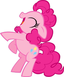 Size: 2658x3197 | Tagged: safe, derpibooru import, part of a set, pinkie pie, earth pony, pony, g4, .svg available, bipedal, female, laughing, mare, official, simple background, solo, stock vector, svg, transparent background, vector