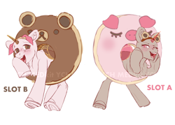 Size: 3500x2500 | Tagged: safe, artist:medkit, derpibooru import, oc, bear, pig, pony, adam's apple, any race, any species, auction, auction open, blushing, chest fluff, chocolate, commission, donut, ears, ears up, english, eye, eyebrows, eyebrows down, eyebrows up, eyelashes, eyes, female, floppy ears, folded wing, food, full body, glaze, happy, headband, heart shaped, high res, hoof to cheek, hooves to cheeks, horizontal, horn, horseshoes, lidded eyes, looking at each other, looking at someone, mare, no mane, no tail, nose, one eye closed, open mouth, open smile, partially open wings, pink chocolate, raised hoof, raised leg, shy, simple background, sketch, smiling, smiling at each other, sternocleidomastoid, teeth, text, three quarter view, wall of tags, white background, wings, wink, ych sketch, your character here