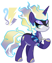 Size: 2000x2430 | Tagged: safe, artist:dixieadopts, derpibooru import, oc, oc only, oc:electric dash, pony, unicorn, female, mare, simple background, solo, transparent background