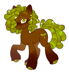 Size: 1370x1450 | Tagged: safe, artist:crimmharmony, derpibooru import, oc, oc only, oc:gaiyah, earth pony, brown coat, dreadlocks, female, green mane, looking at you, mare, simple background, solo, transparent background