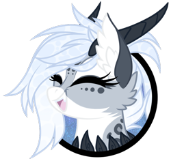 Size: 700x661 | Tagged: safe, artist:crystal-tranquility, derpibooru import, oc, oc only, oc:amara, pony, bust, horns, portrait, simple background, solo, transparent background