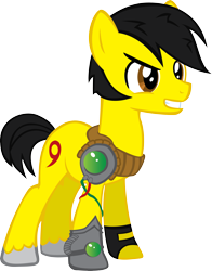 Size: 4011x5119 | Tagged: safe, artist:baron-kettell, artist:polygonical, derpibooru import, cyborg, earth pony, pony, absurd resolution, crossover, determined, grin, ponified, short hair, short tail, simple background, smiling, solo, species swap, tail, transparent background, vector, wild 9