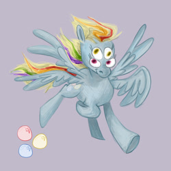 Size: 2048x2048 | Tagged: safe, artist:msponies, derpibooru import, pegasus, pony, four eyes, four wings, fusion, fusion:derpy hooves, fusion:rainbow dash, multicolored hair, multiple wings, rainbow hair, solo, spread wings, wings