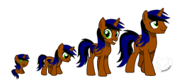 Size: 1859x880 | Tagged: safe, artist:nightlightartz, derpibooru import, oc, oc only, oc:surge navyheart, alicorn, pony, alicorn oc, baby, baby pony, colored wings, colt, foal, folded wings, frown, full body, gradient wings, green eyes, grin, hooves, horn, lidded eyes, looking at you, looking down, male, male alicorn, male alicorn oc, newborn, overpowered, simple background, sitting, smiling, solo, spread wings, stallion, standing, tail, teenager, transparent background, two toned mane, two toned tail, walking, wings