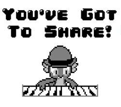 Size: 775x684 | Tagged: safe, artist:baron-kettell, artist:polygonical, derpibooru import, spike, dragon, over a barrel, season 1, 8-bit, bowler hat, game boy, grayscale, hat, monochrome, musical instrument, piano, pixel art, simple background, solo, song cover, white background, you gotta share