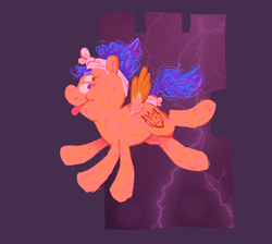 Size: 1900x1700 | Tagged: safe, artist:msponies, derpibooru import, pegasus, pony, four eyes, fusion, fusion:cozy glow, fusion:scootaloo, multiple eyes, multiple legs, six legs, solo, spread wings, tongue, tongue out, wings