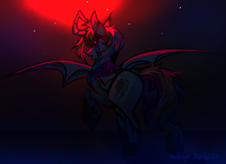 Size: 2976x2168 | Tagged: safe, artist:neonbugzz, derpibooru import, oc, oc:rainbow storm, bat pony, pony, angry, art trade, looking at you