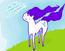 Size: 666x527 | Tagged: safe, artist:seniorpony, derpibooru import, rarity, pony, unicorn, are you there god? it's me margaret, female, flowing mane, mare, ms paint, no nose, noodle limbs, praying, solo, stylistic suck