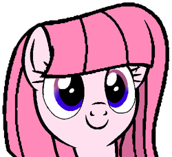 Size: 422x386 | Tagged: safe, artist:noikincade67, derpibooru import, oc, oc:annisa trihapsari, earth pony, pony, series:the guardian of leadership, base used, blue eyes, cute, earth pony oc, ocbetes, pink eyes, simple background, smiling, solo, transparent background