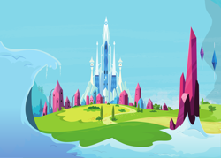 Size: 6492x4659 | Tagged: safe, derpibooru import, g4, .svg available, background, building, crystal castle, crystal empire, error, official, scenery, sky, snow, stock vector, svg, vector