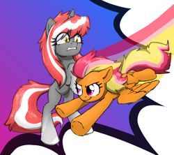 Size: 880x782 | Tagged: safe, artist:solixy406, derpibooru import, oc, oc:star strike, earth pony, pegasus, flying, unnamed oc