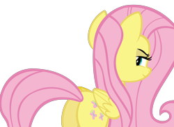 Size: 7496x5464 | Tagged: editor needed, safe, derpibooru import, edit, fluttershy, pegasus, pony, absurd resolution, bedroom eyes, butt, caught, female, flutterbutt, folded wings, looking at you, plot, sexy, she knows, simple background, smiling, smirk, smug, solo, transparent background, vector, wings