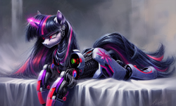 Size: 848x512 | Tagged: safe, ai content, derpibooru import, generator:stable diffusion, machine learning generated, twilight sparkle, unicorn twilight, cyborg, pony, robot, robot pony, unicorn, butt, collage, cute, cybernetic legs, cyberpunk, detailed, detailed hair, eyes open, full body, grid, horn, horns, oil painting, open mouth, quality, roboticization, solo, standing, telling lies, tongue, tongue out, traditional art, twibot, wide eyes