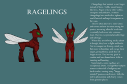 Size: 3980x2644 | Tagged: safe, artist:skunkstripe, derpibooru import, changeling, original species, horns, rageling, red changeling, reference sheet, spread wings, wings, wings down