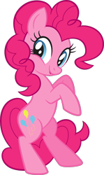 Size: 2924x4907 | Tagged: safe, derpibooru import, pinkie pie, earth pony, pony, g4, .svg available, bipedal, cute, diapinkes, female, mare, official, simple background, solo, stock vector, svg, transparent background, vector