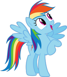 Size: 3818x4389 | Tagged: safe, derpibooru import, rainbow dash, pegasus, pony, g4, .svg available, female, mare, official, raised hoof, raised leg, simple background, solo, stock vector, svg, transparent background, vector