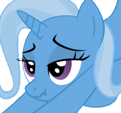 Size: 600x557 | Tagged: safe, artist:luckysmores, derpibooru import, trixie, pony, unicorn, animated, bedroom eyes, exploitable meme, female, iwtcird, mare, meme, scrunchy face, simple background, solo, stretching, transparent background, vibrating