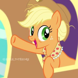 Size: 1080x1080 | Tagged: safe, derpibooru import, applejack, earth pony, pony, the last problem, female, older, older applejack, solo