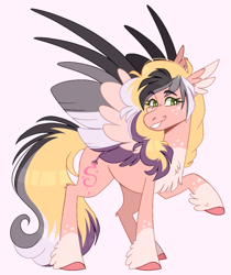 Size: 1025x1218 | Tagged: safe, artist:wanderingpegasus, derpibooru import, oc, oc only, pegasus, pony, simple background, solo, spread wings, white background, wings