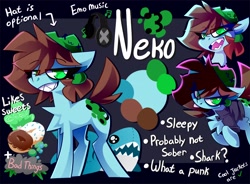 Size: 3800x2800 | Tagged: safe, artist:nekosnicker, derpibooru import, oc, oc only, oc:neko, earth pony, pony, reference sheet, solo