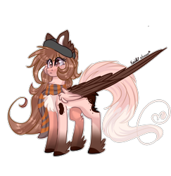 Size: 3500x3600 | Tagged: safe, artist:krissstudios, derpibooru import, oc, oc only, oc:yasy, pegasus, pony, cheek fluff, chest fluff, clothes, colored wings, female, freckles, mare, scarf, simple background, solo, striped scarf, transparent background, two toned wings, wings