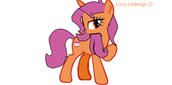 Size: 908x449 | Tagged: safe, derpibooru import, oc, oc only, oc:lizzy, pony, unicorn, base used, orange coat, orange eyes, pose, pride, purple hair, purple tail, simple background, solo, tail, text, white background