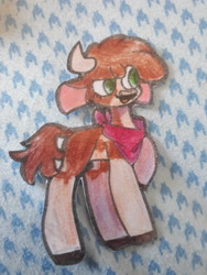 Size: 3096x4128 | Tagged: safe, artist:flower-black, derpibooru import, arizona cow, them's fightin' herds, community related, solo, traditional art