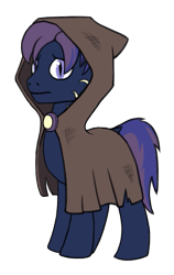 Size: 427x674 | Tagged: safe, artist:bjsampson, artist:tsswordy, derpibooru import, oc, oc only, oc:gloom trotter, bat pony, pony, collaboration, bat pony oc, cape, cloak, clothes, looking at you, male, shy, simple background, solo, transparent background, worried