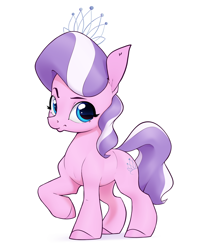 Size: 2270x2750 | Tagged: safe, artist:aquaticvibes, derpibooru import, diamond tiara, earth pony, pony, simple background, solo, white background