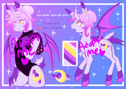 Size: 3508x2480 | Tagged: safe, artist:liechisenshi, derpibooru import, oc, oc only, alicorn, anthro, bat pony, hybrid, pony, rabbit, adoptable, animal, reference sheet, solo