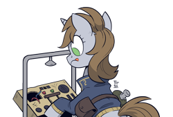 Size: 2134x1446 | Tagged: safe, artist:php104, derpibooru import, oc, oc only, oc:littlepip, pony, unicorn, fallout equestria, clothes, jumpsuit, simple background, solo, transparent background, vault suit