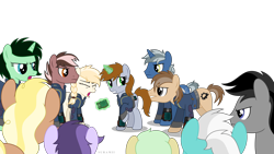 Size: 6606x3726 | Tagged: safe, artist:suramii, derpibooru import, oc, oc only, oc:littlepip, earth pony, pony, unicorn, fallout equestria, absurd resolution, clothes, jumpsuit, pipbuck, simple background, transparent background, vault suit