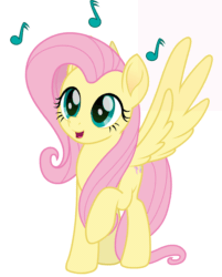 Size: 1142x1417 | Tagged: safe, artist:spookitty, derpibooru import, fluttershy, pony, animated, bouncing, cute, dancing, excited, female, gif, music, music notes, pony tale adventures, shyabetes, simple background, singing, skipping, smiling, solo, spread wings, white background, wingboner, wings
