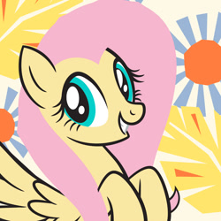 Size: 1000x1000 | Tagged: safe, derpibooru import, fluttershy, pegasus, pony, g4, abstract background, avatar, female, mare, official, solo