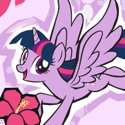 Size: 1000x1000 | Tagged: safe, derpibooru import, twilight sparkle, twilight sparkle (alicorn), alicorn, pony, g4, abstract background, avatar, female, mare, official, solo