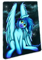 Size: 1237x1750 | Tagged: safe, artist:jamescorck, derpibooru import, oc, pegasus, pony, solo, stars