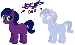 Size: 2500x1500 | Tagged: safe, artist:a0iisa, ponerpics import, oc, oc only, oc:agate, crystal pony, ghost, undead, fanfic:agate's vigil, dead, family guy death pose, fanfic art, female, filly, foal, spirit