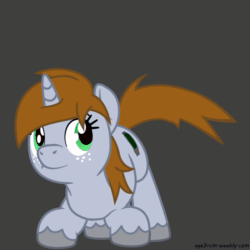Size: 800x800 | Tagged: safe, artist:age3rcm, derpibooru import, oc, oc only, oc:littlepip, pony, unicorn, fallout equestria, animated, behaving like a dog, cute, ocbetes, pipabetes, solo, tail, tail wag