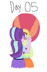 Size: 3000x4639 | Tagged: safe, artist:ktd1993, derpibooru import, starlight glimmer, tree hugger, equestria girls, amity blight, female, kissing, lesbian, luz noceda, shipping, simple background, starhugger, the owl house, transparent background