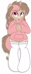 Size: 1472x3511 | Tagged: safe, artist:digiqrow, oc, oc only, pony, clothes, female, hoodie, hooves