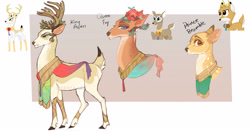 Size: 3425x1804 | Tagged: safe, artist:yozora122, derpibooru import, bramble, king aspen, deer